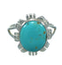 Southwestern Silver And Turquoise Jewelry Ring Size 7-3/4 YX70010